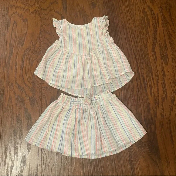 Cat & Jack Other - Neon Striped Seersucker Outfit